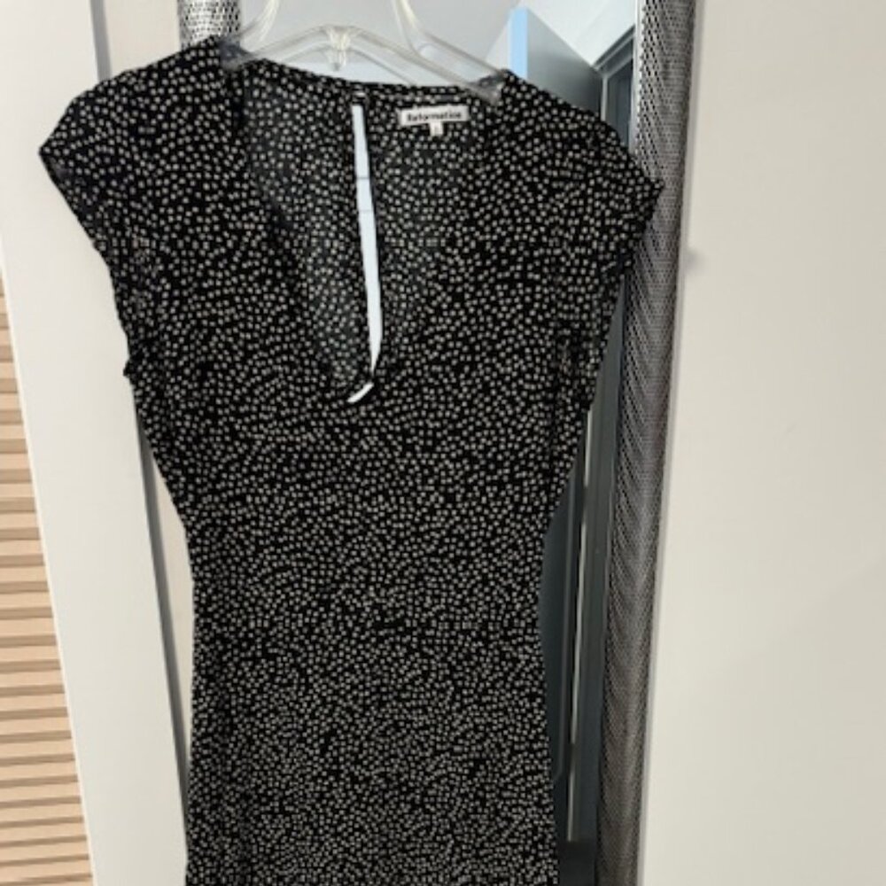 REFORMATION Dress- Size 8, black and white stars